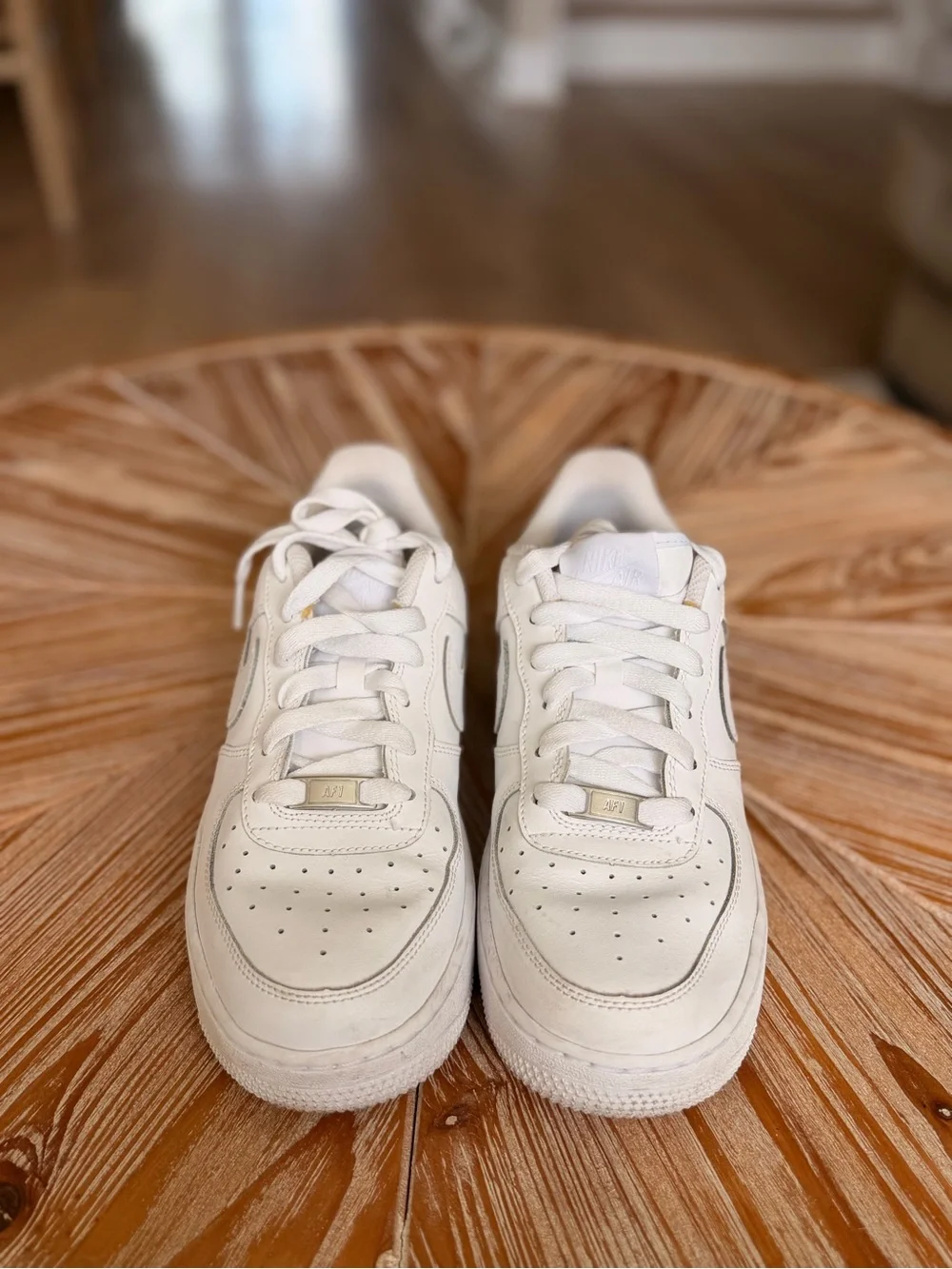 Nike Kids White Air Force 1 Low-Top Sneakers